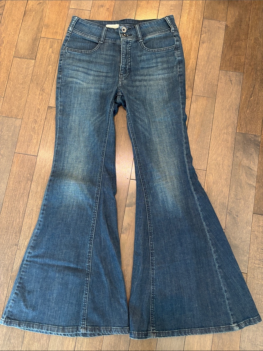 Pilcro Dark Wash Flare Jeans